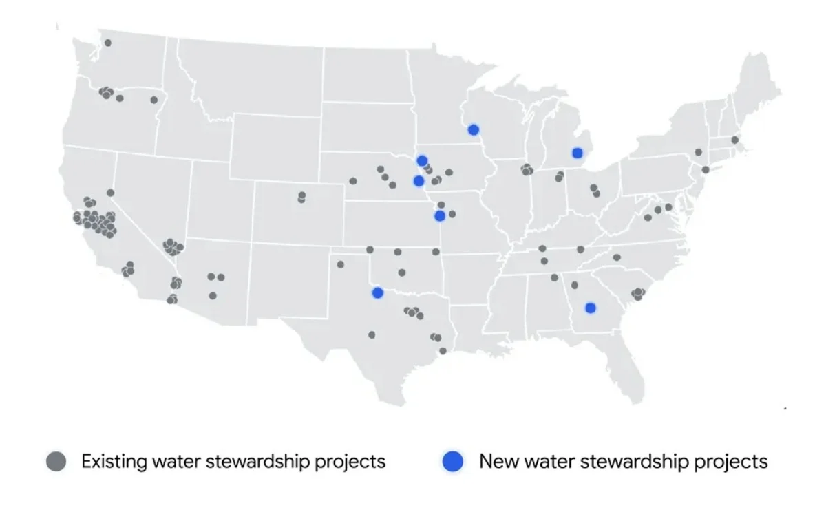 Google data center water
