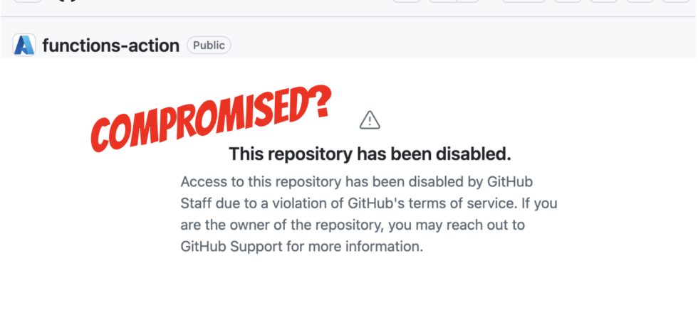 Microsoft GitHub repository suspension