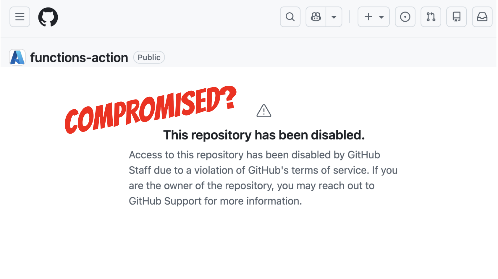 Microsoft GitHub repository suspension