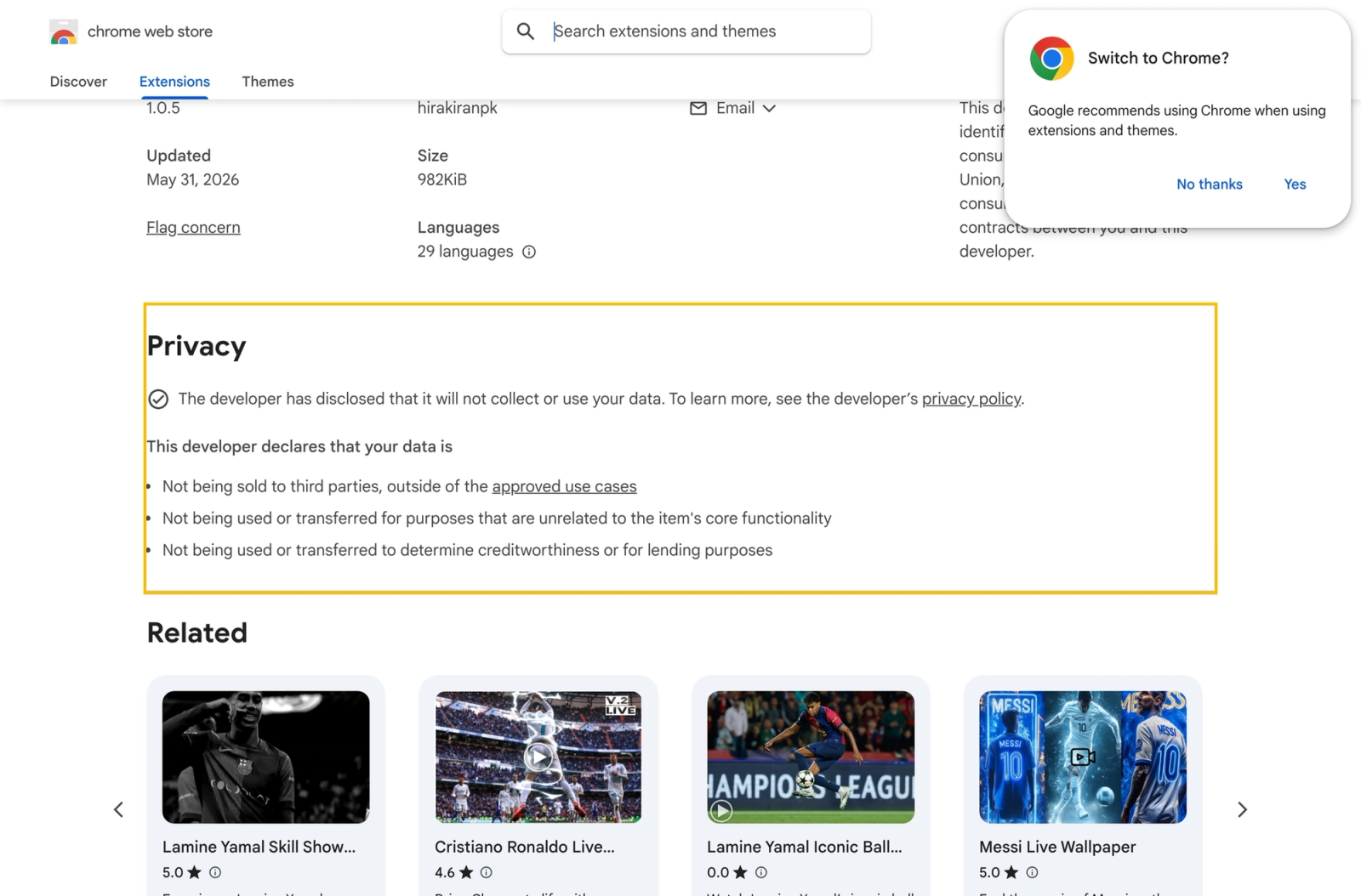 Chrome wallpaper extensions Chrome Web Store malware, ad tracking extensions, fake Google search traffic