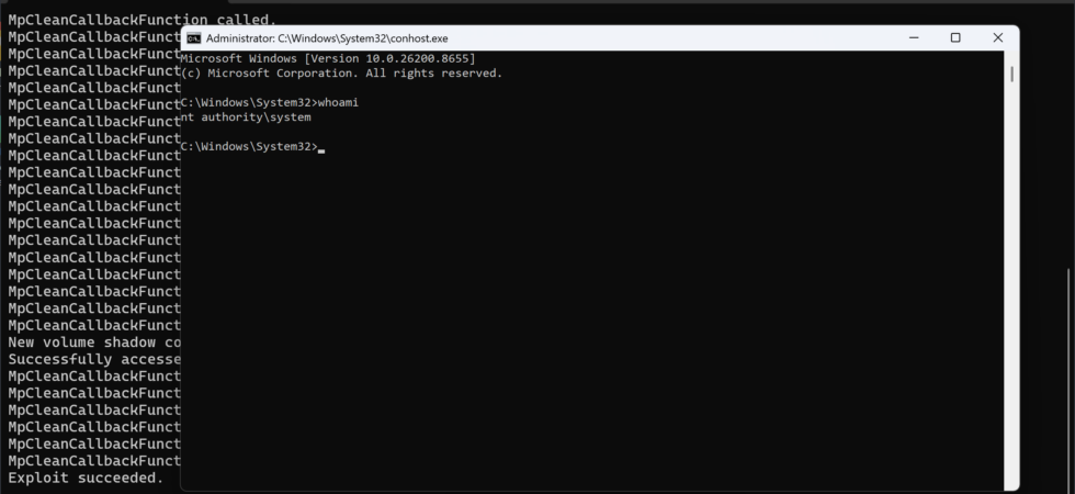 Microsoft Defender exploit tool