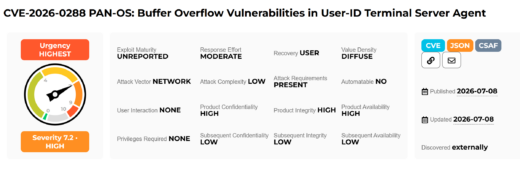 PAN-OS CVE-2026-0288 Terminal Server Agent buffer overflow vulnerability advisory patch required