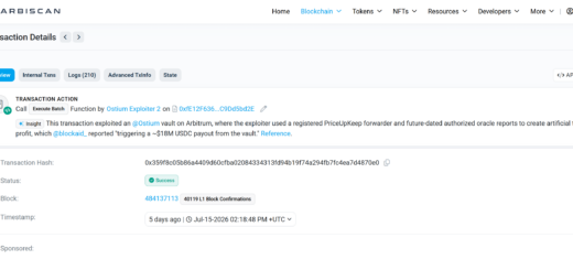 Ostium platform exploit diagram showing manipulated price data, Arbitrum network smart contract vulnerability