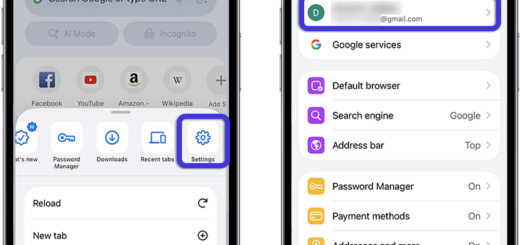 Smartphone displaying Google Chrome sync cyberstalking vulnerability