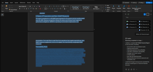 Illustration of a Copilot prompt injection attack altering a corporate Word document