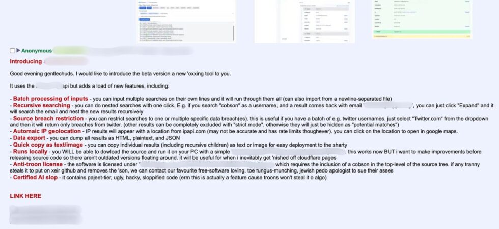 Image depicting AI doxxing tools extracting private information from data leaks