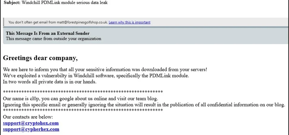 Clop Windchill web shell CVE-2026-12569 PTC FlexPLM data theft