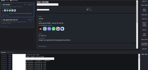 Octagon Android bot control panel interface highlighting crypto wallet targeting and SMS interception