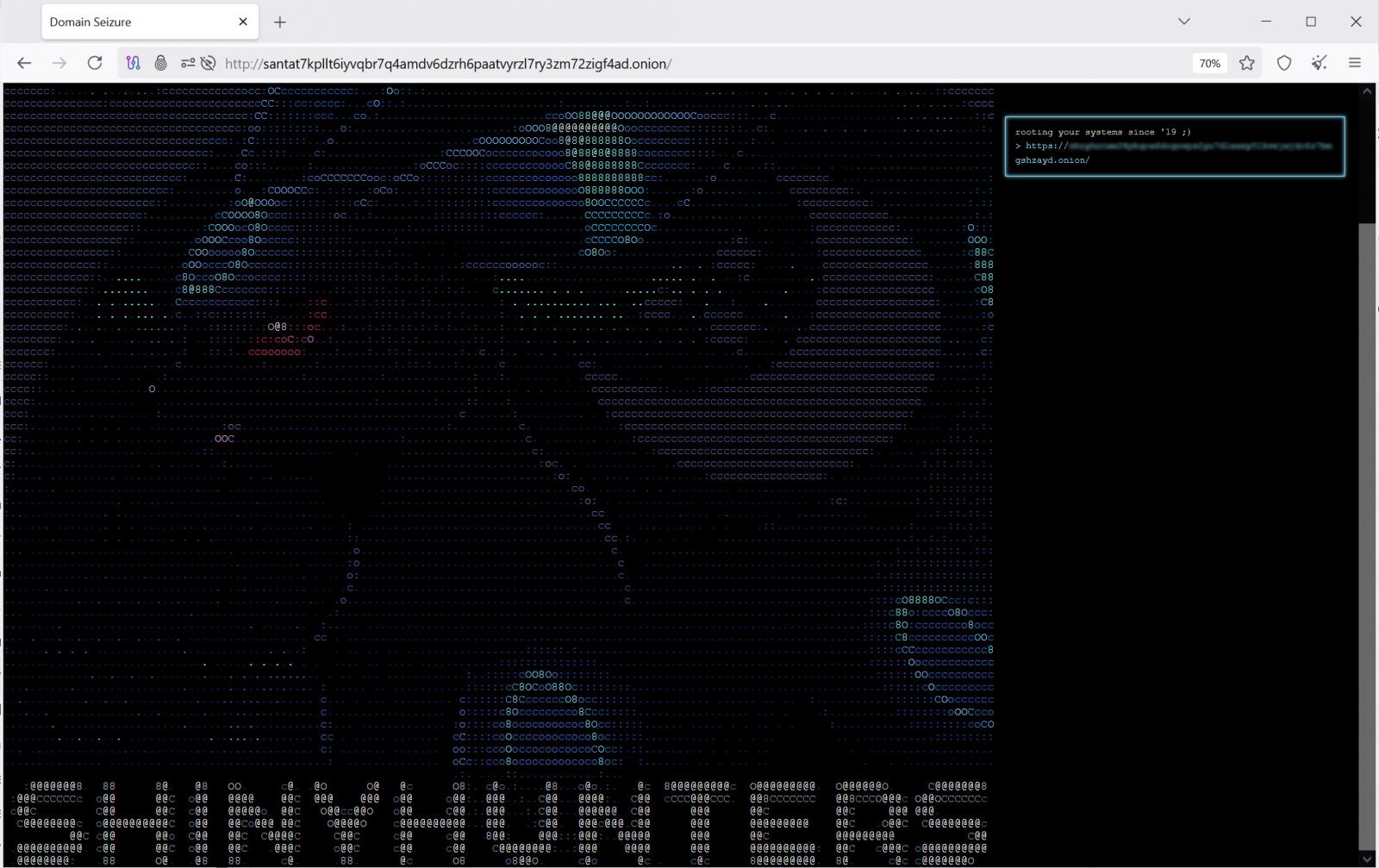 ShinyHunters defacing the Clop ransomware Tor leak site and threatening to extort the gang