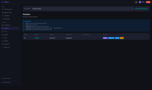 BigBear 2.0 phishing platform bypassing Microsoft 365 MFA with Evilginx2 AiTM attack