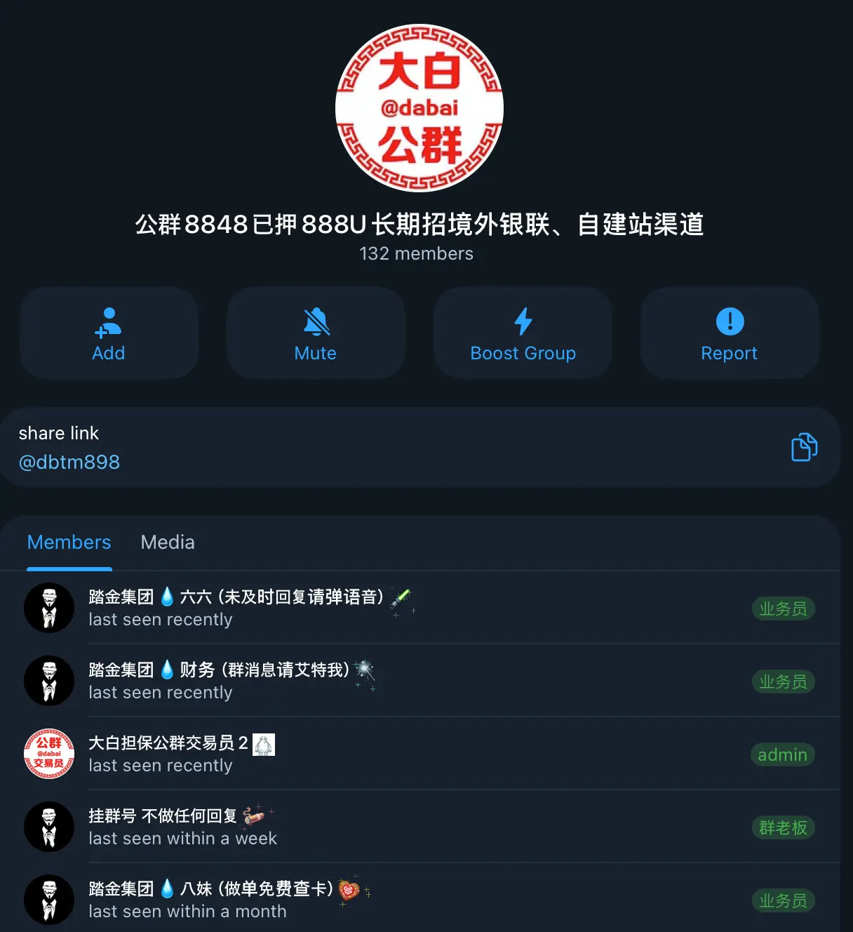 Telegram cybercrime guarantee marketplace network visualization