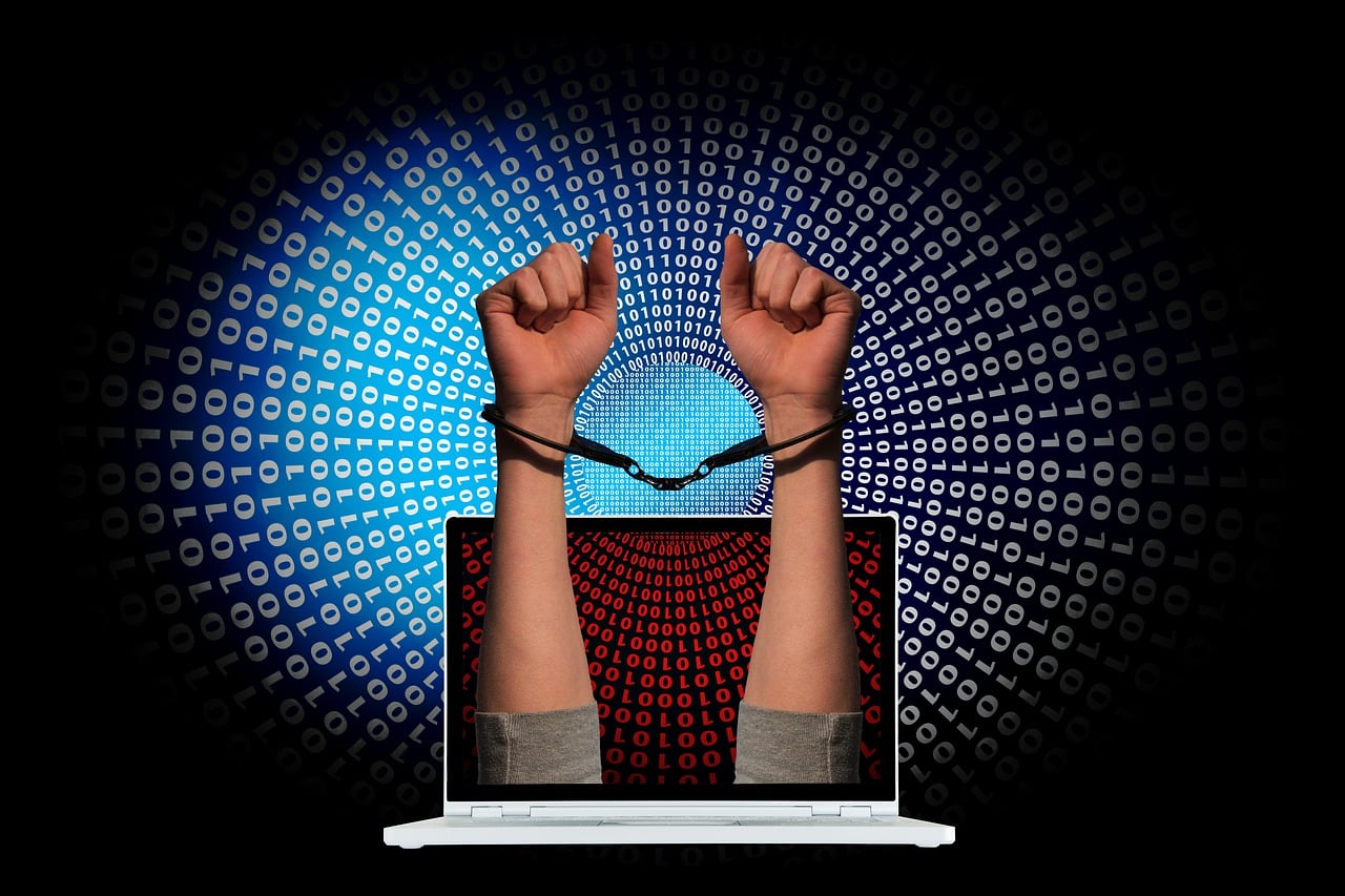 A conceptual image illustrating a cybersecurity professional orchestrating a corporate cyberattack.
