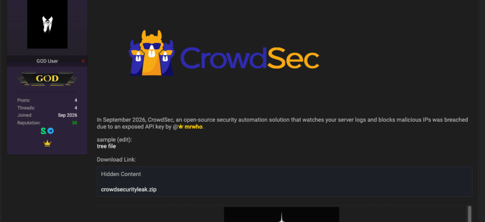 CrowdSec source code leak and TanStack supply chain attack details