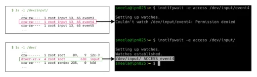 File notification API architecture vulnerability flowchart across Android Linux macOS Windows