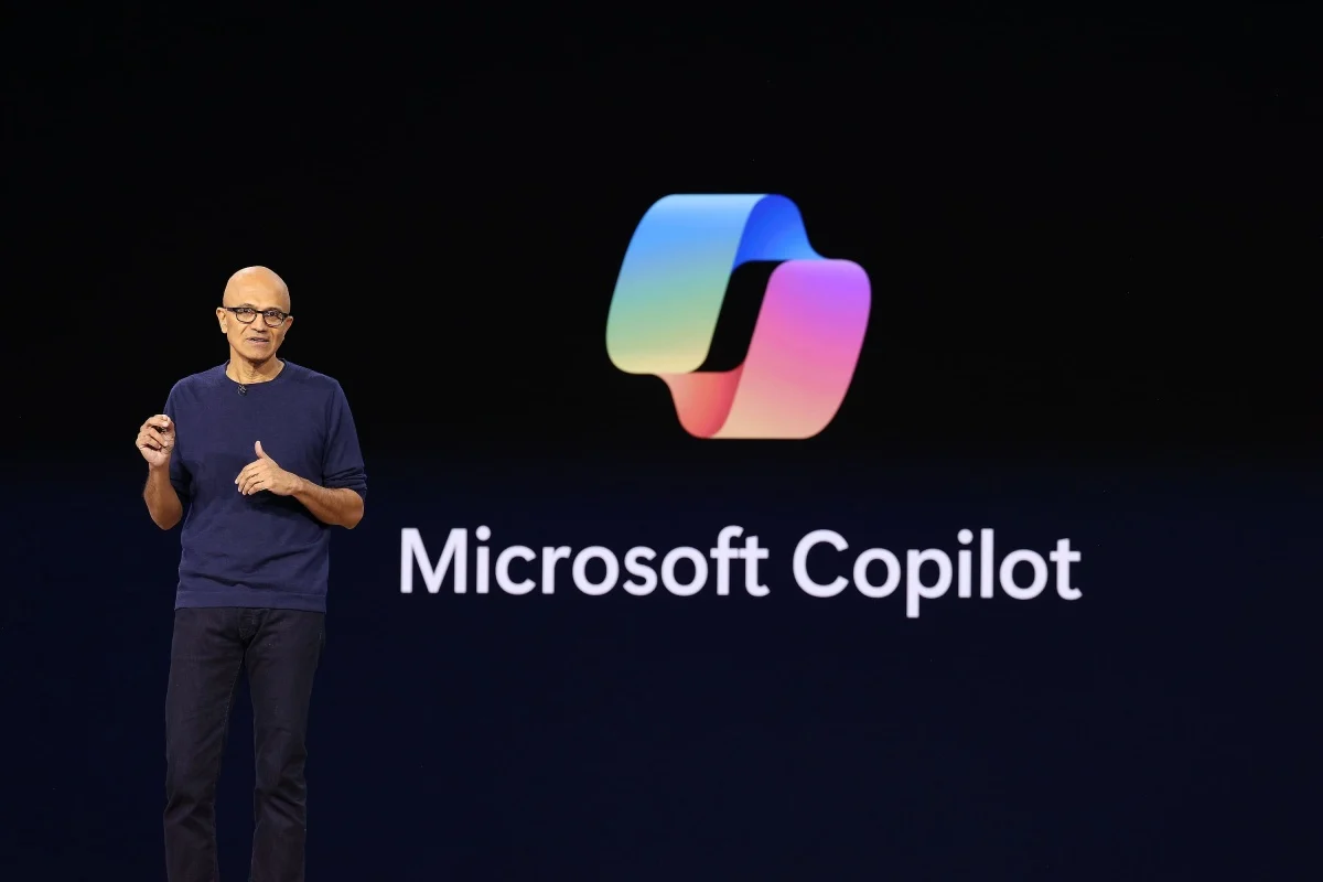Conceptual illustration of human reviewers analyzing Microsoft Copilot AI prompts and generated images