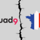 Quad9 exits France DNS infrastructure and domain blocking legal dispute diagram
