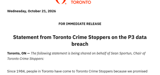 Toronto Crime Stoppers breach investigation and P3 software platform data leak